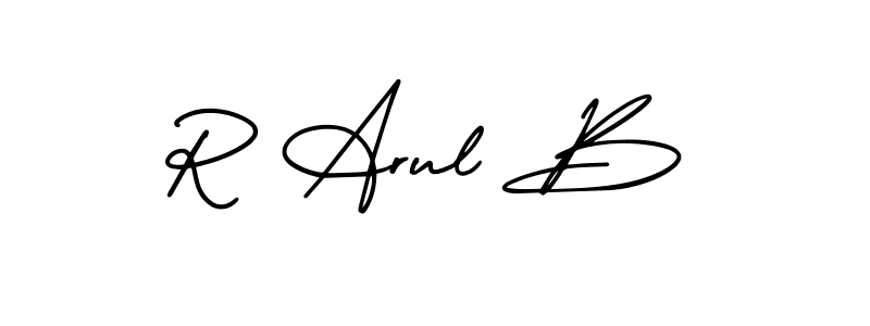 How to make R Arul B signature? AmerikaSignatureDemo-Regular is a professional autograph style. Create handwritten signature for R Arul B name. R Arul B signature style 3 images and pictures png