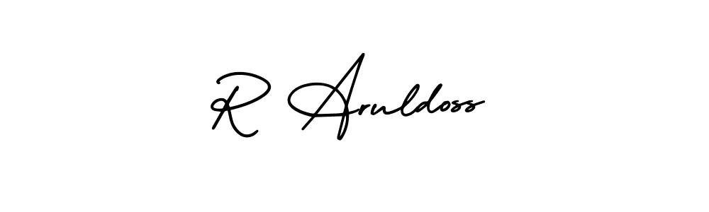 How to make R Aruldoss signature? AmerikaSignatureDemo-Regular is a professional autograph style. Create handwritten signature for R Aruldoss name. R Aruldoss signature style 3 images and pictures png