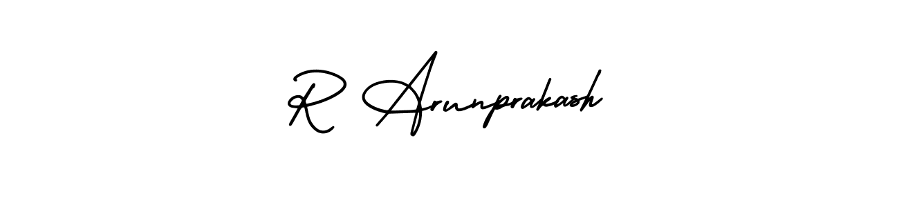 Also we have R Arunprakash name is the best signature style. Create professional handwritten signature collection using AmerikaSignatureDemo-Regular autograph style. R Arunprakash signature style 3 images and pictures png