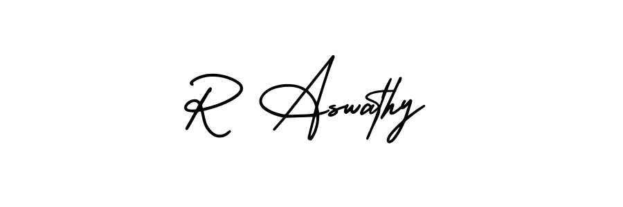 How to make R Aswathy signature? AmerikaSignatureDemo-Regular is a professional autograph style. Create handwritten signature for R Aswathy name. R Aswathy signature style 3 images and pictures png