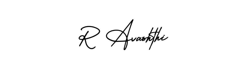 AmerikaSignatureDemo-Regular is a professional signature style that is perfect for those who want to add a touch of class to their signature. It is also a great choice for those who want to make their signature more unique. Get R Avashthi name to fancy signature for free. R Avashthi signature style 3 images and pictures png