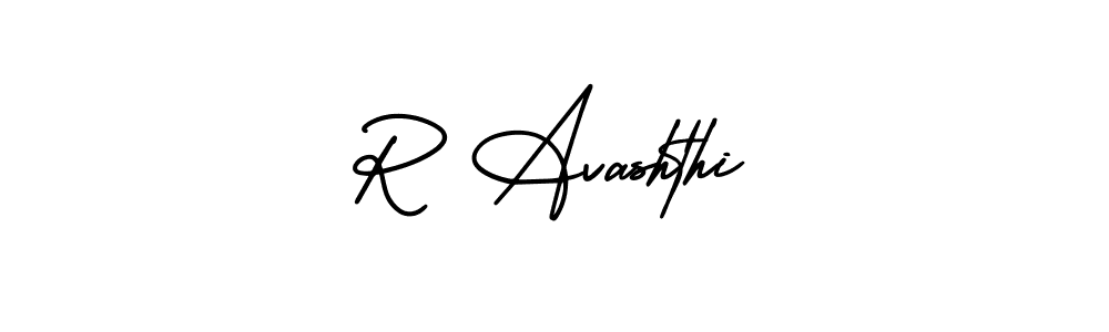 AmerikaSignatureDemo-Regular is a professional signature style that is perfect for those who want to add a touch of class to their signature. It is also a great choice for those who want to make their signature more unique. Get R Avashthi name to fancy signature for free. R Avashthi signature style 3 images and pictures png