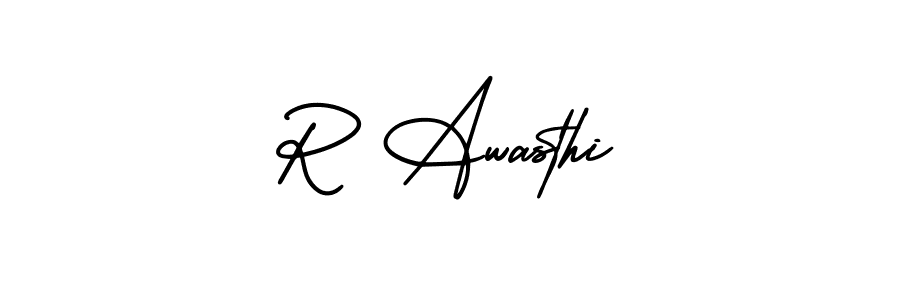 Create a beautiful signature design for name R Awasthi. With this signature (AmerikaSignatureDemo-Regular) fonts, you can make a handwritten signature for free. R Awasthi signature style 3 images and pictures png