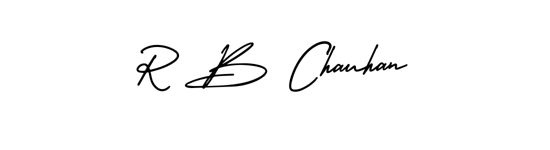 R B Chauhan stylish signature style. Best Handwritten Sign (AmerikaSignatureDemo-Regular) for my name. Handwritten Signature Collection Ideas for my name R B Chauhan. R B Chauhan signature style 3 images and pictures png