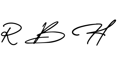 Also You can easily find your signature by using the search form. We will create R B H name handwritten signature images for you free of cost using AmerikaSignatureDemo-Regular sign style. R B H signature style 3 images and pictures png