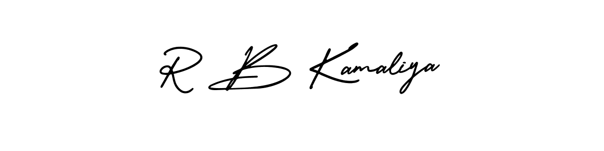 Design your own signature with our free online signature maker. With this signature software, you can create a handwritten (AmerikaSignatureDemo-Regular) signature for name R B Kamaliya. R B Kamaliya signature style 3 images and pictures png