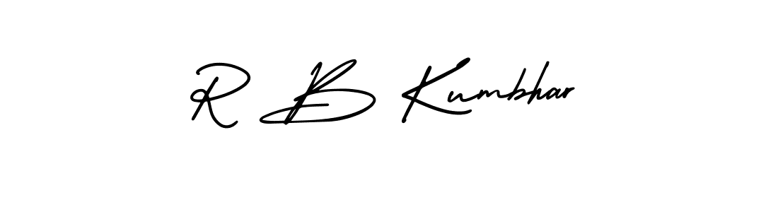 Make a beautiful signature design for name R B Kumbhar. With this signature (AmerikaSignatureDemo-Regular) style, you can create a handwritten signature for free. R B Kumbhar signature style 3 images and pictures png