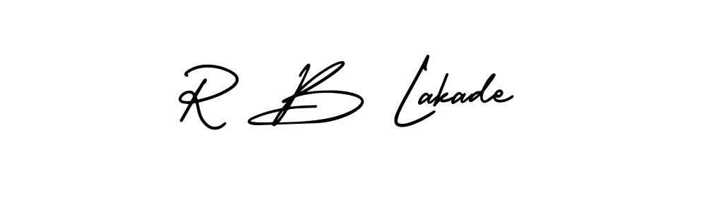 Once you've used our free online signature maker to create your best signature AmerikaSignatureDemo-Regular style, it's time to enjoy all of the benefits that R B Lakade name signing documents. R B Lakade signature style 3 images and pictures png