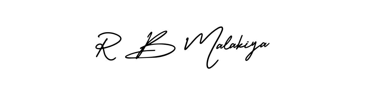 How to Draw R B Malakiya signature style? AmerikaSignatureDemo-Regular is a latest design signature styles for name R B Malakiya. R B Malakiya signature style 3 images and pictures png