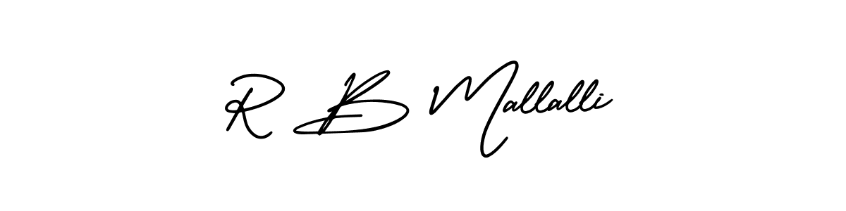 Also You can easily find your signature by using the search form. We will create R B Mallalli name handwritten signature images for you free of cost using AmerikaSignatureDemo-Regular sign style. R B Mallalli signature style 3 images and pictures png