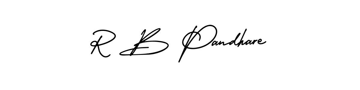Similarly AmerikaSignatureDemo-Regular is the best handwritten signature design. Signature creator online .You can use it as an online autograph creator for name R B Pandhare. R B Pandhare signature style 3 images and pictures png