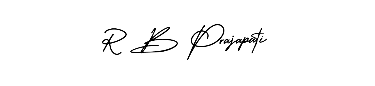 AmerikaSignatureDemo-Regular is a professional signature style that is perfect for those who want to add a touch of class to their signature. It is also a great choice for those who want to make their signature more unique. Get R B Prajapati name to fancy signature for free. R B Prajapati signature style 3 images and pictures png
