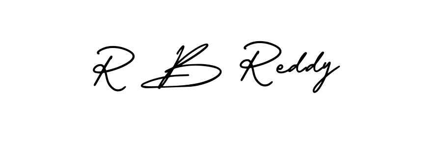 Make a beautiful signature design for name R B Reddy. With this signature (AmerikaSignatureDemo-Regular) style, you can create a handwritten signature for free. R B Reddy signature style 3 images and pictures png