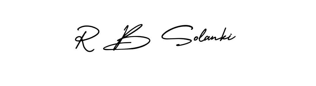 Design your own signature with our free online signature maker. With this signature software, you can create a handwritten (AmerikaSignatureDemo-Regular) signature for name R B Solanki. R B Solanki signature style 3 images and pictures png