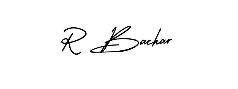 Also we have R Bachar name is the best signature style. Create professional handwritten signature collection using AmerikaSignatureDemo-Regular autograph style. R Bachar signature style 3 images and pictures png