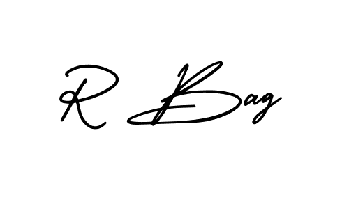 The best way (AmerikaSignatureDemo-Regular) to make a short signature is to pick only two or three words in your name. The name R Bag include a total of six letters. For converting this name. R Bag signature style 3 images and pictures png
