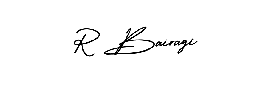 Make a beautiful signature design for name R Bairagi. With this signature (AmerikaSignatureDemo-Regular) style, you can create a handwritten signature for free. R Bairagi signature style 3 images and pictures png