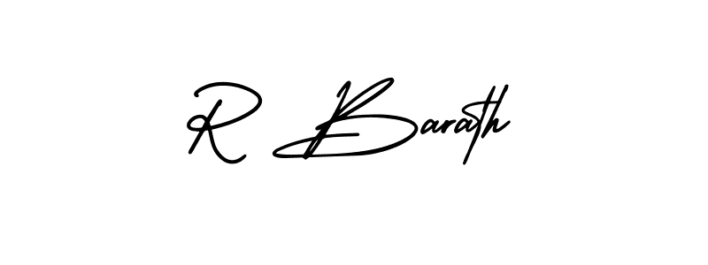 You should practise on your own different ways (AmerikaSignatureDemo-Regular) to write your name (R Barath) in signature. don't let someone else do it for you. R Barath signature style 3 images and pictures png