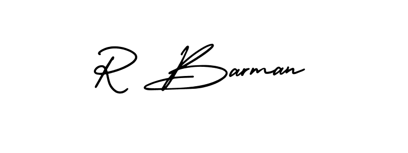 Create a beautiful signature design for name R Barman. With this signature (AmerikaSignatureDemo-Regular) fonts, you can make a handwritten signature for free. R Barman signature style 3 images and pictures png