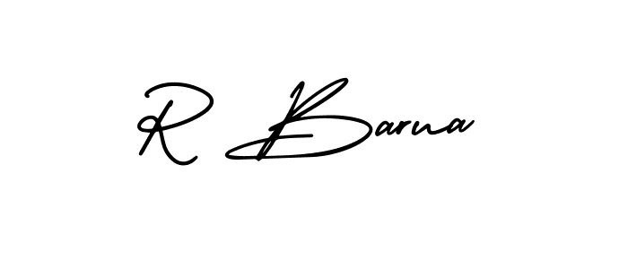 Create a beautiful signature design for name R Barua. With this signature (AmerikaSignatureDemo-Regular) fonts, you can make a handwritten signature for free. R Barua signature style 3 images and pictures png