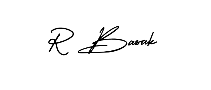 How to make R Basak signature? AmerikaSignatureDemo-Regular is a professional autograph style. Create handwritten signature for R Basak name. R Basak signature style 3 images and pictures png