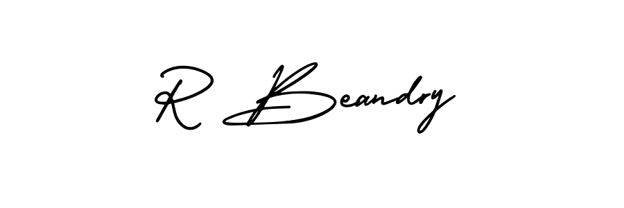 R Beandry stylish signature style. Best Handwritten Sign (AmerikaSignatureDemo-Regular) for my name. Handwritten Signature Collection Ideas for my name R Beandry. R Beandry signature style 3 images and pictures png