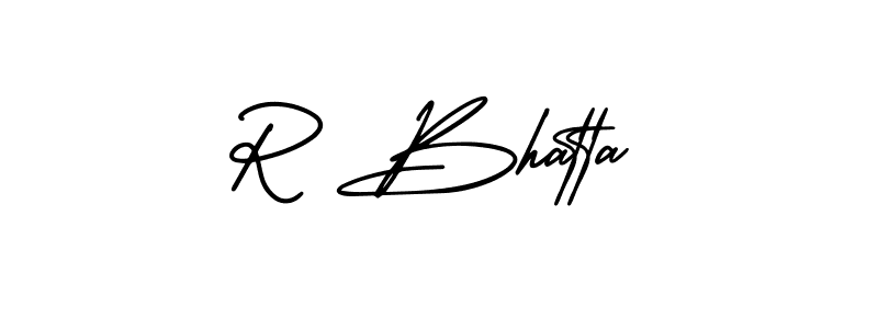 AmerikaSignatureDemo-Regular is a professional signature style that is perfect for those who want to add a touch of class to their signature. It is also a great choice for those who want to make their signature more unique. Get R Bhatta name to fancy signature for free. R Bhatta signature style 3 images and pictures png