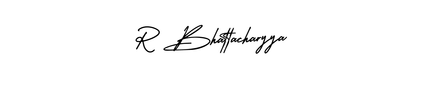 Create a beautiful signature design for name R Bhattacharyya. With this signature (AmerikaSignatureDemo-Regular) fonts, you can make a handwritten signature for free. R Bhattacharyya signature style 3 images and pictures png