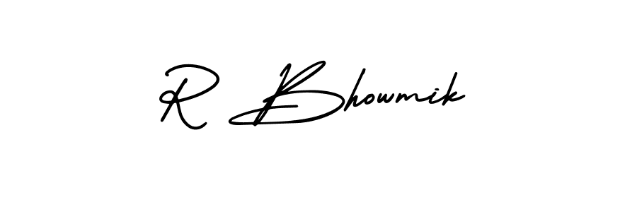 Make a beautiful signature design for name R Bhowmik. Use this online signature maker to create a handwritten signature for free. R Bhowmik signature style 3 images and pictures png