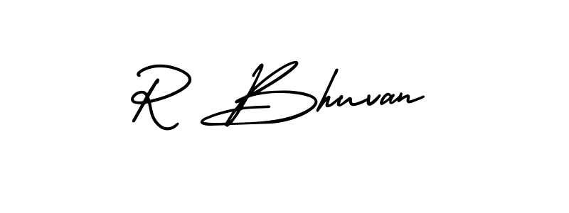 if you are searching for the best signature style for your name R Bhuvan. so please give up your signature search. here we have designed multiple signature styles  using AmerikaSignatureDemo-Regular. R Bhuvan signature style 3 images and pictures png