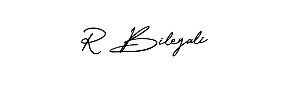 Make a beautiful signature design for name R Bileyali. With this signature (AmerikaSignatureDemo-Regular) style, you can create a handwritten signature for free. R Bileyali signature style 3 images and pictures png