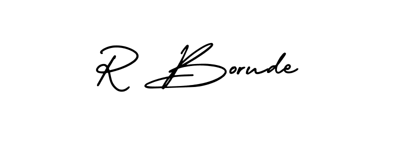 Also we have R Borude name is the best signature style. Create professional handwritten signature collection using AmerikaSignatureDemo-Regular autograph style. R Borude signature style 3 images and pictures png