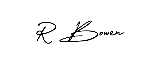 Similarly AmerikaSignatureDemo-Regular is the best handwritten signature design. Signature creator online .You can use it as an online autograph creator for name R Bowen. R Bowen signature style 3 images and pictures png