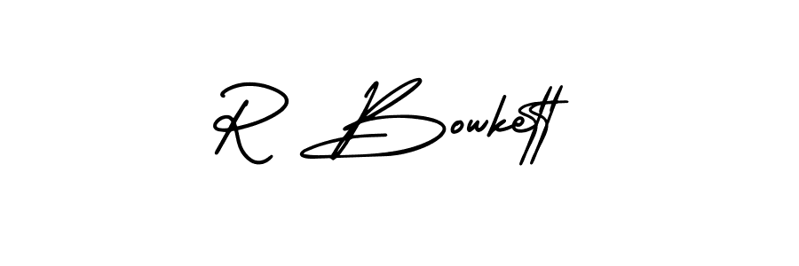 How to make R Bowkett signature? AmerikaSignatureDemo-Regular is a professional autograph style. Create handwritten signature for R Bowkett name. R Bowkett signature style 3 images and pictures png