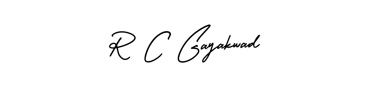 AmerikaSignatureDemo-Regular is a professional signature style that is perfect for those who want to add a touch of class to their signature. It is also a great choice for those who want to make their signature more unique. Get R C Gayakwad name to fancy signature for free. R C Gayakwad signature style 3 images and pictures png