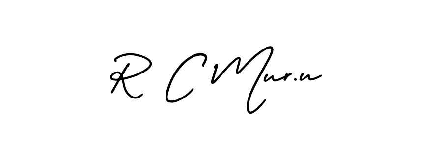 How to Draw R C Mur.u signature style? AmerikaSignatureDemo-Regular is a latest design signature styles for name R C Mur.u. R C Mur.u signature style 3 images and pictures png