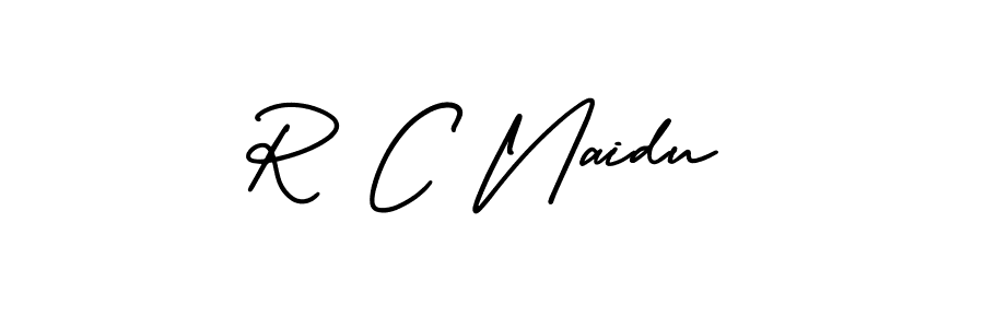 You should practise on your own different ways (AmerikaSignatureDemo-Regular) to write your name (R C Naidu) in signature. don't let someone else do it for you. R C Naidu signature style 3 images and pictures png