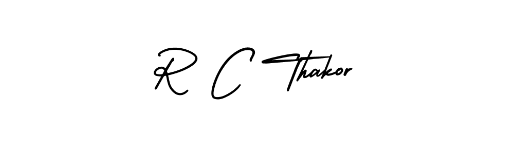 Design your own signature with our free online signature maker. With this signature software, you can create a handwritten (AmerikaSignatureDemo-Regular) signature for name R C Thakor. R C Thakor signature style 3 images and pictures png