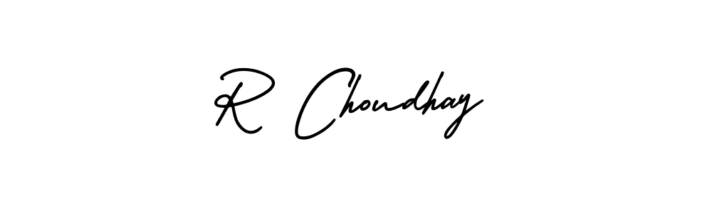 AmerikaSignatureDemo-Regular is a professional signature style that is perfect for those who want to add a touch of class to their signature. It is also a great choice for those who want to make their signature more unique. Get R Choudhay name to fancy signature for free. R Choudhay signature style 3 images and pictures png