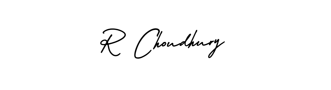 Create a beautiful signature design for name R Choudhury. With this signature (AmerikaSignatureDemo-Regular) fonts, you can make a handwritten signature for free. R Choudhury signature style 3 images and pictures png