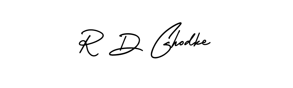 Create a beautiful signature design for name R D Ghodke. With this signature (AmerikaSignatureDemo-Regular) fonts, you can make a handwritten signature for free. R D Ghodke signature style 3 images and pictures png