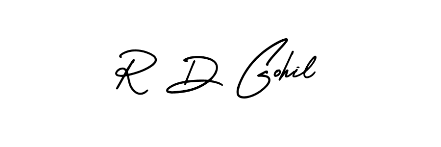 Check out images of Autograph of R D Gohil name. Actor R D Gohil Signature Style. AmerikaSignatureDemo-Regular is a professional sign style online. R D Gohil signature style 3 images and pictures png