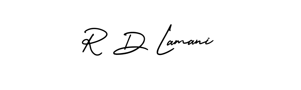 Make a beautiful signature design for name R D Lamani. With this signature (AmerikaSignatureDemo-Regular) style, you can create a handwritten signature for free. R D Lamani signature style 3 images and pictures png