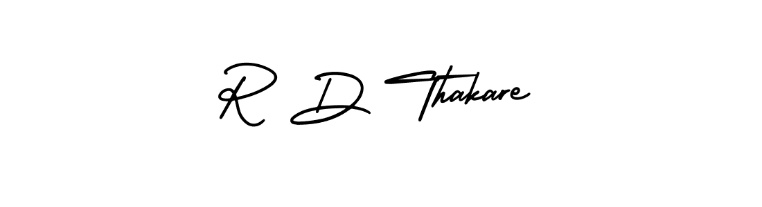You should practise on your own different ways (AmerikaSignatureDemo-Regular) to write your name (R D Thakare) in signature. don't let someone else do it for you. R D Thakare signature style 3 images and pictures png