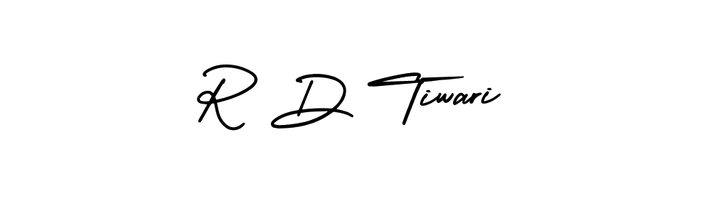 The best way (AmerikaSignatureDemo-Regular) to make a short signature is to pick only two or three words in your name. The name R D Tiwari include a total of six letters. For converting this name. R D Tiwari signature style 3 images and pictures png