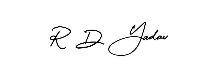 How to Draw R D Yadav signature style? AmerikaSignatureDemo-Regular is a latest design signature styles for name R D Yadav. R D Yadav signature style 3 images and pictures png