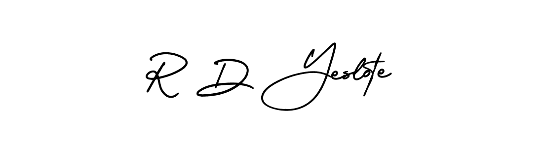 Make a beautiful signature design for name R D Yeslote. With this signature (AmerikaSignatureDemo-Regular) style, you can create a handwritten signature for free. R D Yeslote signature style 3 images and pictures png