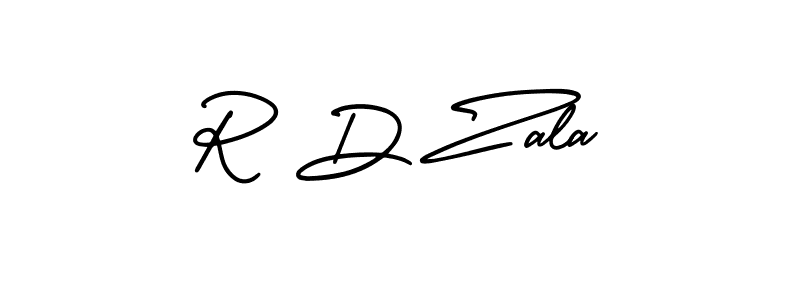 Also You can easily find your signature by using the search form. We will create R D Zala name handwritten signature images for you free of cost using AmerikaSignatureDemo-Regular sign style. R D Zala signature style 3 images and pictures png