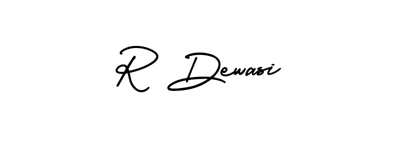 Use a signature maker to create a handwritten signature online. With this signature software, you can design (AmerikaSignatureDemo-Regular) your own signature for name R Dewasi. R Dewasi signature style 3 images and pictures png