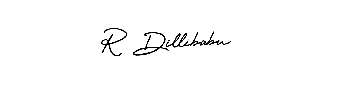 The best way (AmerikaSignatureDemo-Regular) to make a short signature is to pick only two or three words in your name. The name R Dillibabu include a total of six letters. For converting this name. R Dillibabu signature style 3 images and pictures png